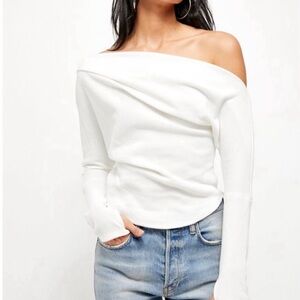 Free People Fuji Off-Shoulder Ivory Thermal